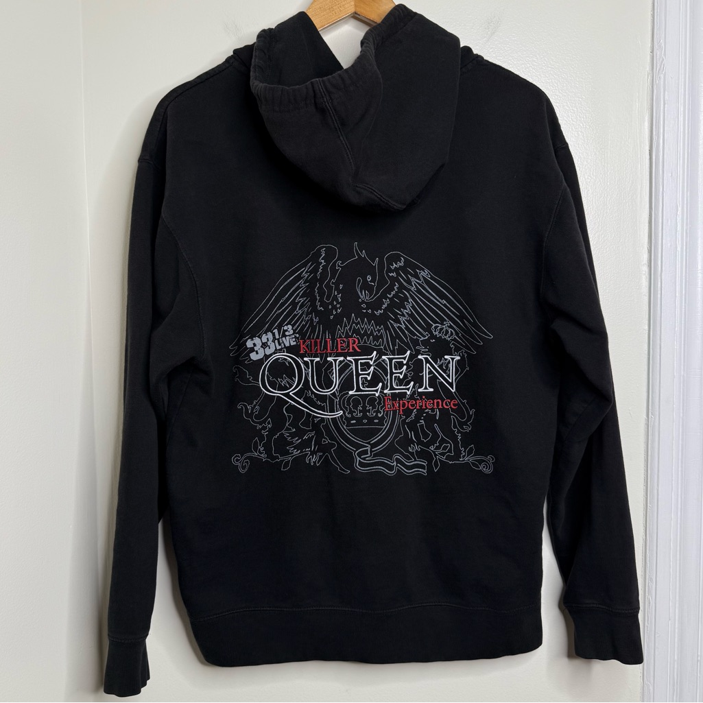 33 1/3 Killer Queen Experience Zip Up Hooded Sweatshirt Jacket Black No Size